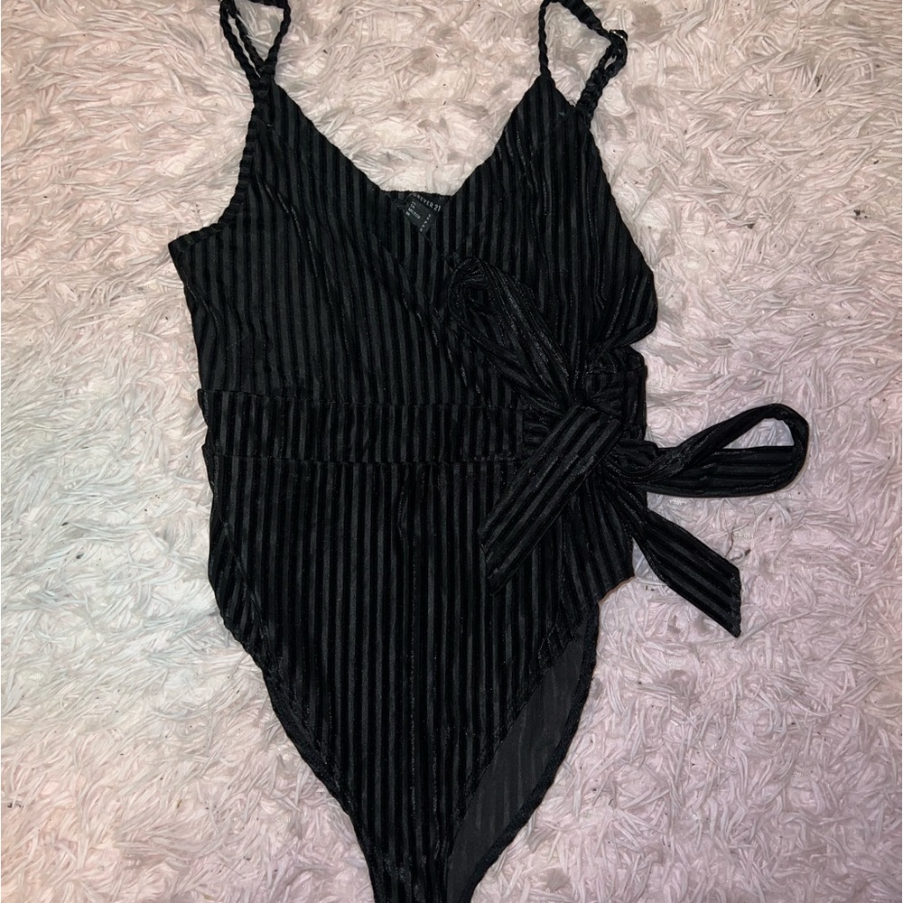 going out black bodysuit velvet